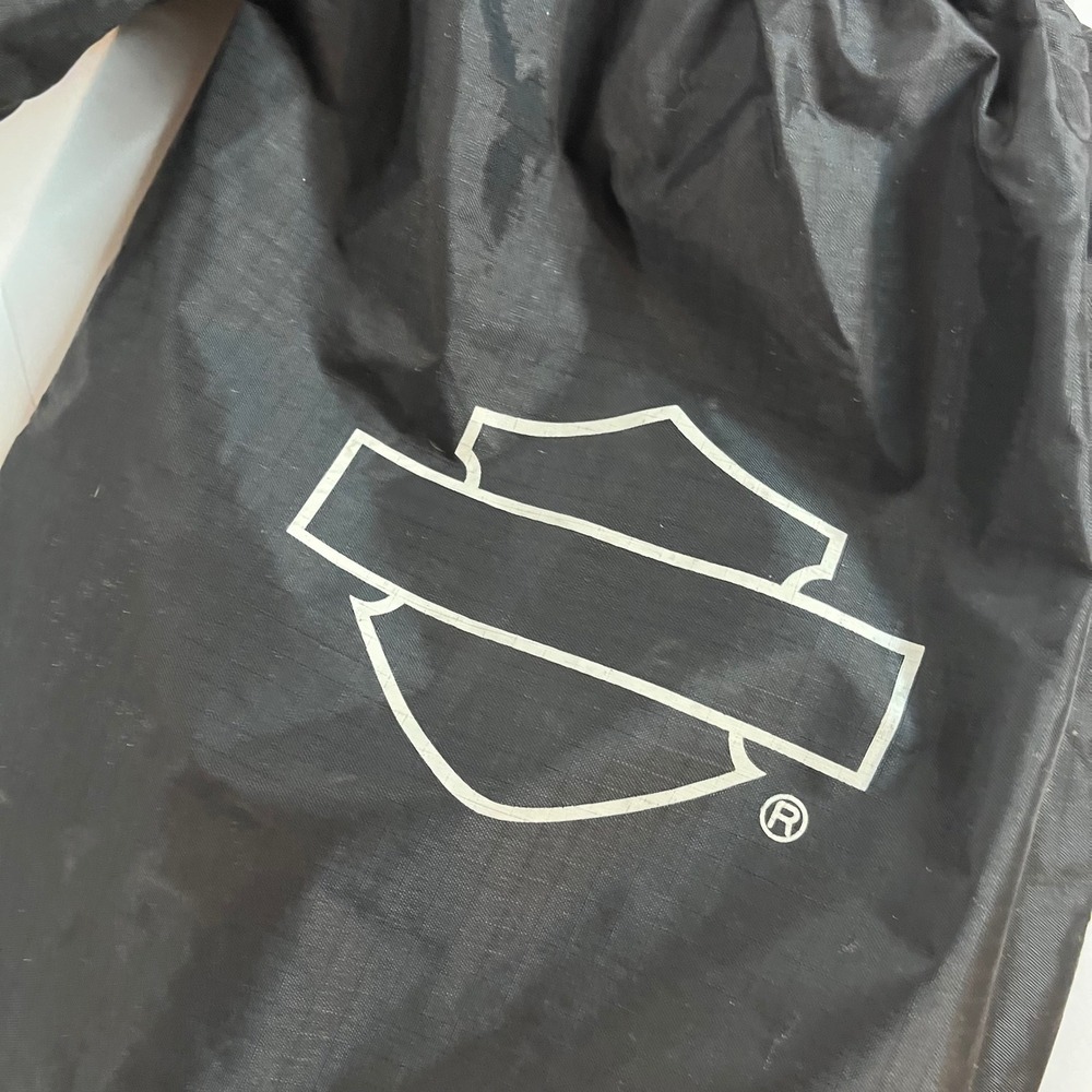 Harley Davidson Motorcycle Seat Rain Cover Lot Black Universal 3pc Set Pouch